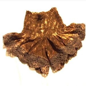 Brown tie dye soft shorts